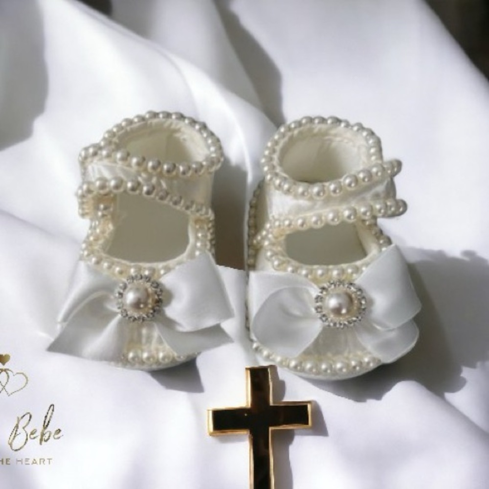Baby girl baptism shoes